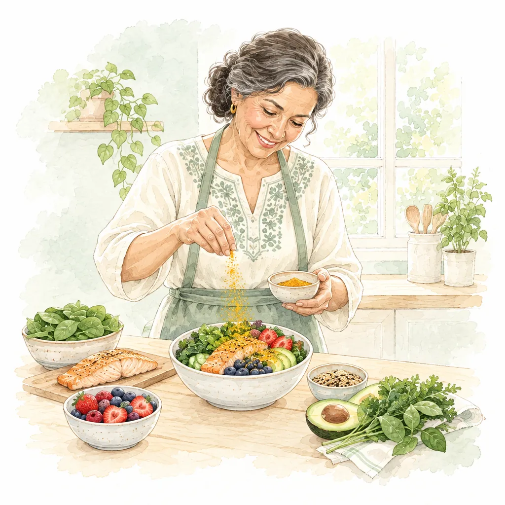 Dieta antiinflamatoria: verduras de hoja, frutos rojos, pescado, nueces y aceite de oliva - Clínica Denki