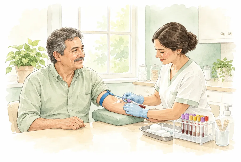 Toma de muestra de sangre para hemoglobina glucosilada