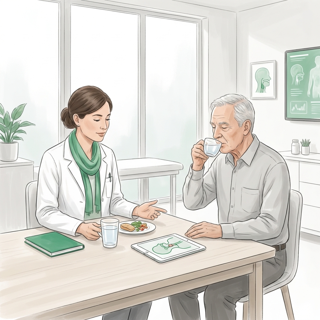 Acompañamiento profesional en deglución segura
