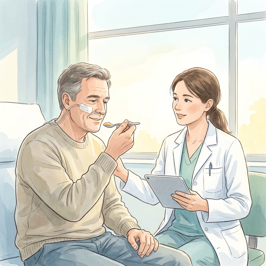 Proceso exitoso de destete de sonda y transición a dieta oral