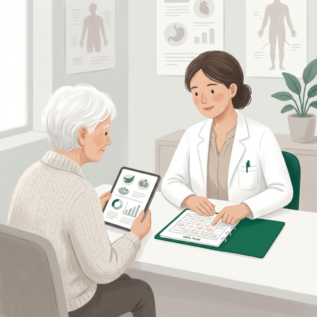 Consulta de nutrición geriátrica respetuosa