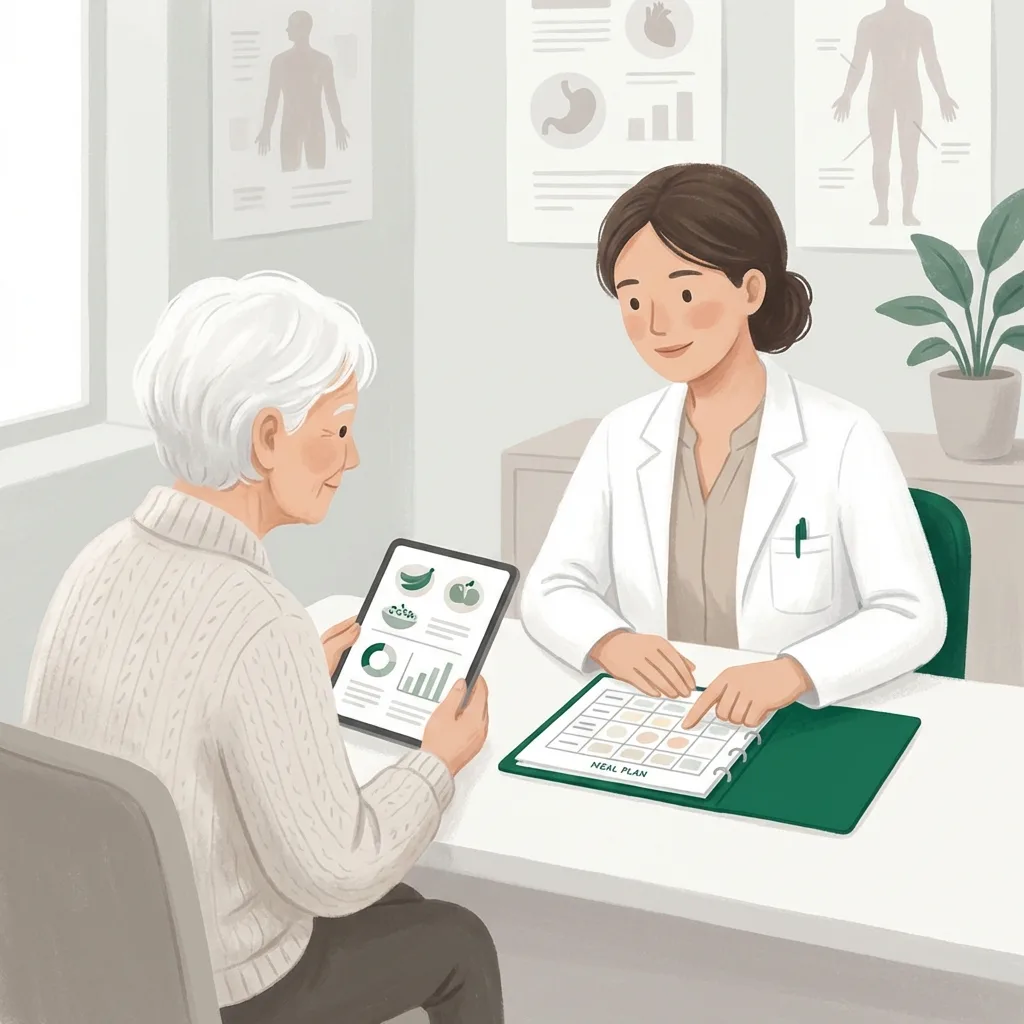 Consulta de nutrición geriátrica respetuosa